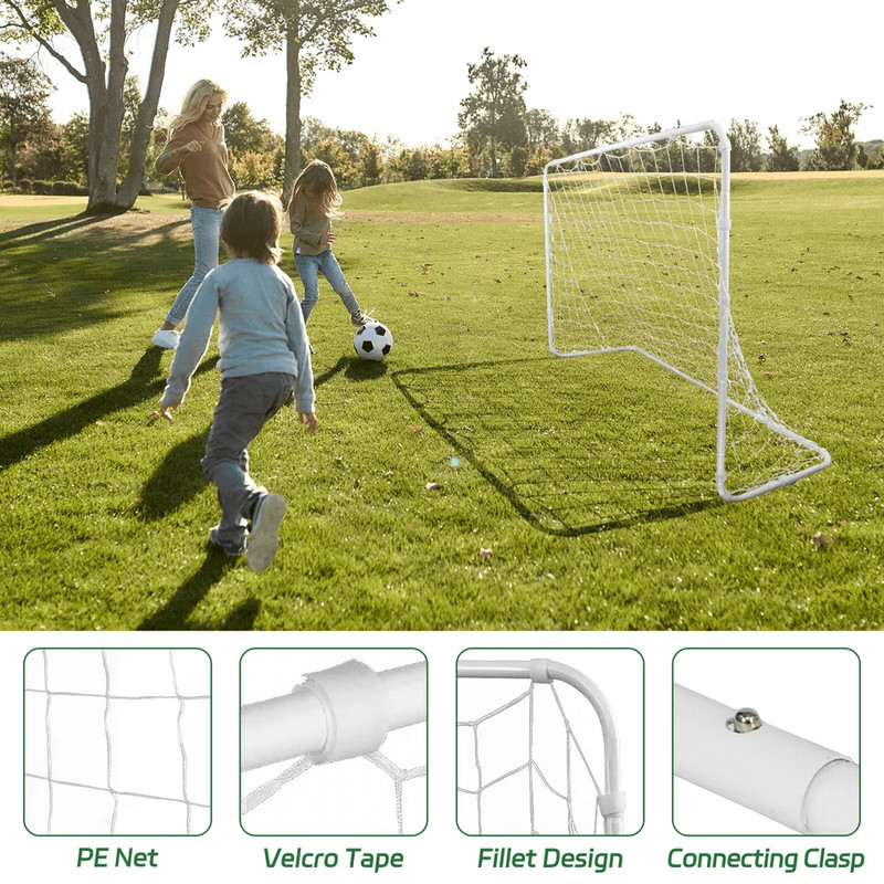 Portable Kids Soccer Goals Metal Frame Backyard Practice Nets 5