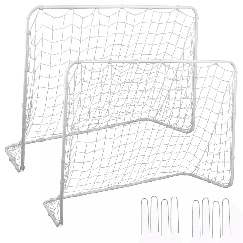 Portable Kids Soccer Goals Metal Frame Backyard Practice Nets 0