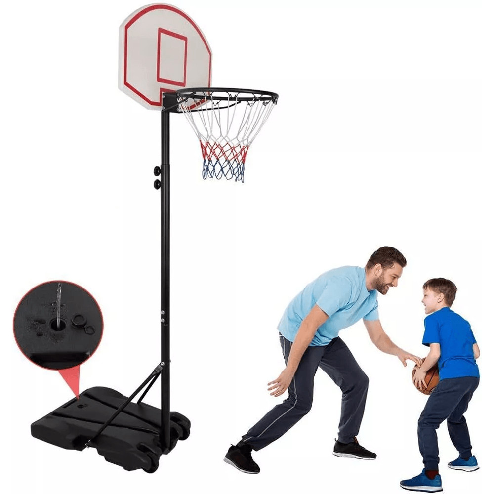 Basketball Hoop Outdoor Adjustable 557 Ft Portable Basketball Goal Stand For Kids With Wheels And B 0
