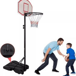 basketball hoop outdoor adjustable 5.5-7 ft portable basketball goal stand for kids with wheels and backboard