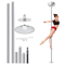 Adjustable Spinning Static Dance Pole Kit Portable Stripper Pole For Home Fitness Professional Use 0