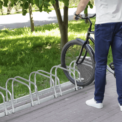 bike storage rack bicycle floor parking stand for home garage indoor outdoor adjustable steel organizer for road, bikes