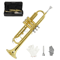 Gold Lacquer Bb Trumpet For Beginners With Durable Case Perfect For Student Bands And School Music 1