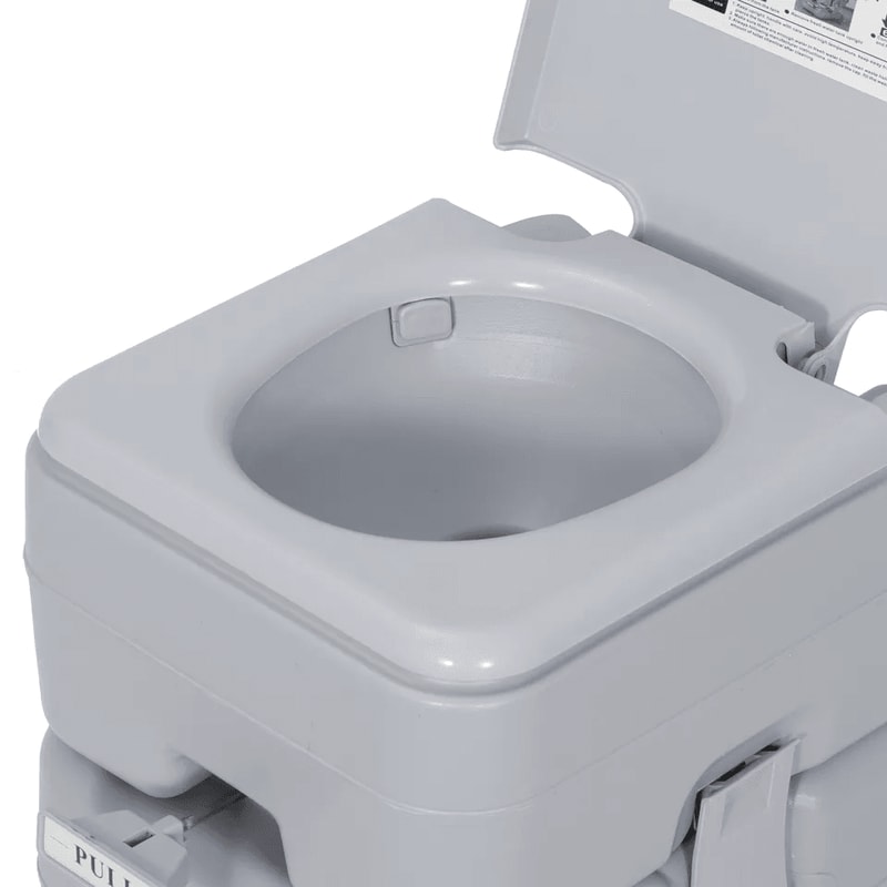 Portable Camping Toilet With Flush System Lid Ideal For RVs Boats Outdoor Adventures 6