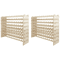 2PCS 96 Bottles Holder Wine Rack 8Tier Stackable Solid Wood Wine Storage Display For Home Bar Or C 0
