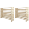 2PCS 96 Bottles Holder Wine Rack 8Tier Stackable Solid Wood Wine Storage Display For Home Bar Or C 0