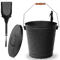 515 Gallon Ash Bucket With Lid Shovel Galvanized Metal Hot Ash Pail For Fireplace Wood Stove Fir 3