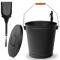 515 Gallon Ash Bucket With Lid Shovel Galvanized Metal Hot Ash Pail For Fireplace Wood Stove Fir 3
