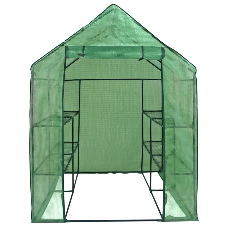 Portable Green House Outdoor With Shelves Tiers Walk In Greenhouse For Planter HeavyDuty Frame And 18