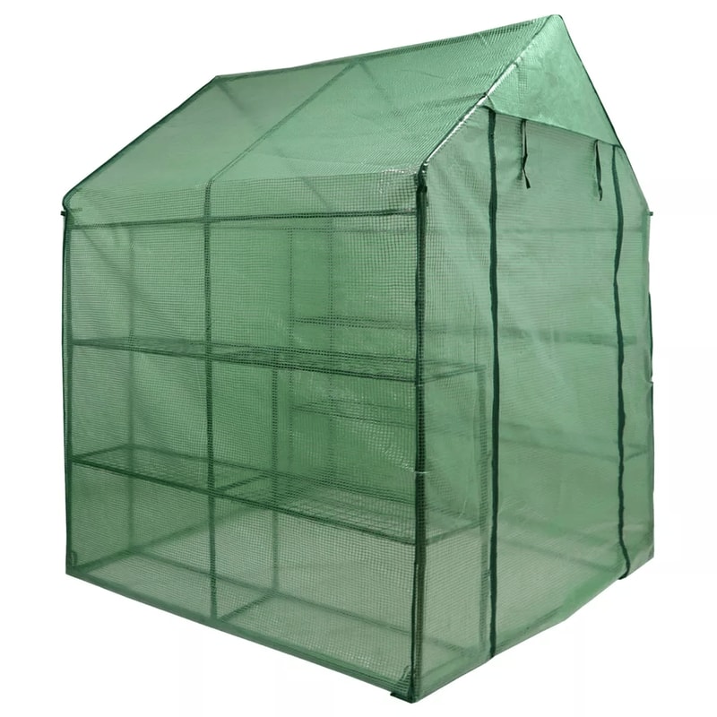 Portable Green House Outdoor With Shelves Tiers Walk In Greenhouse For Planter HeavyDuty Frame And 12