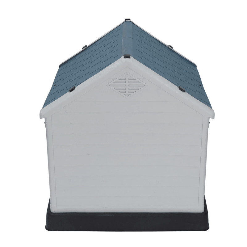 Plastic Dog House Indoor Outdoor Doghouse Puppy Shelter With Air Vent Elevated Floor Easy Assembly  3