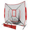 Baseball Softball Teeball Practice Batting Training Net With Strike Zone Portable Durable Hitting 5