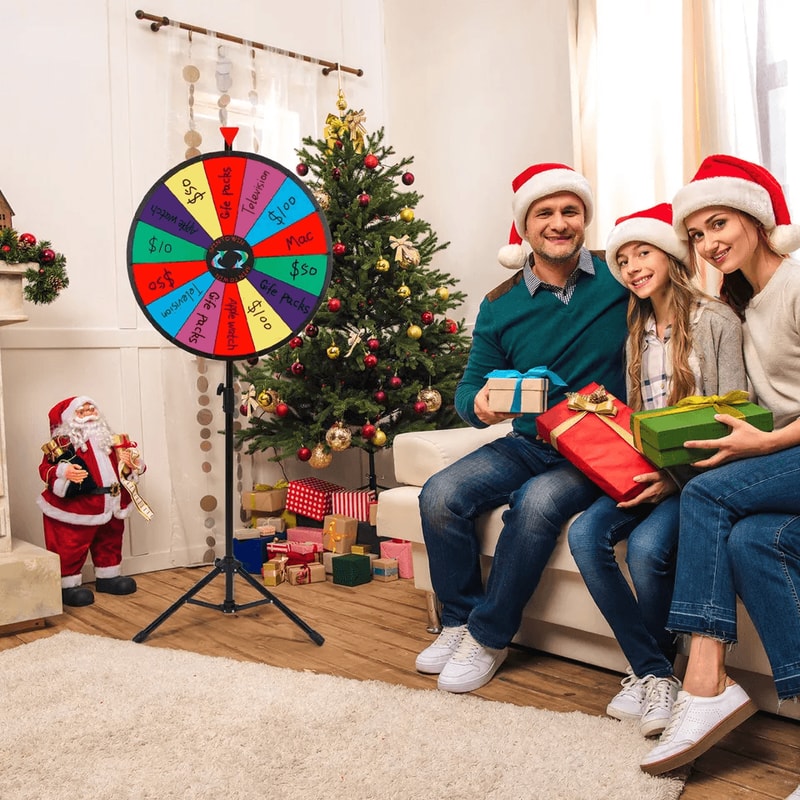 Durable Prize Wheel With Slots Color Spinning Wheel W Adjustable Tripod Floor Stand Perfect For Pro 2