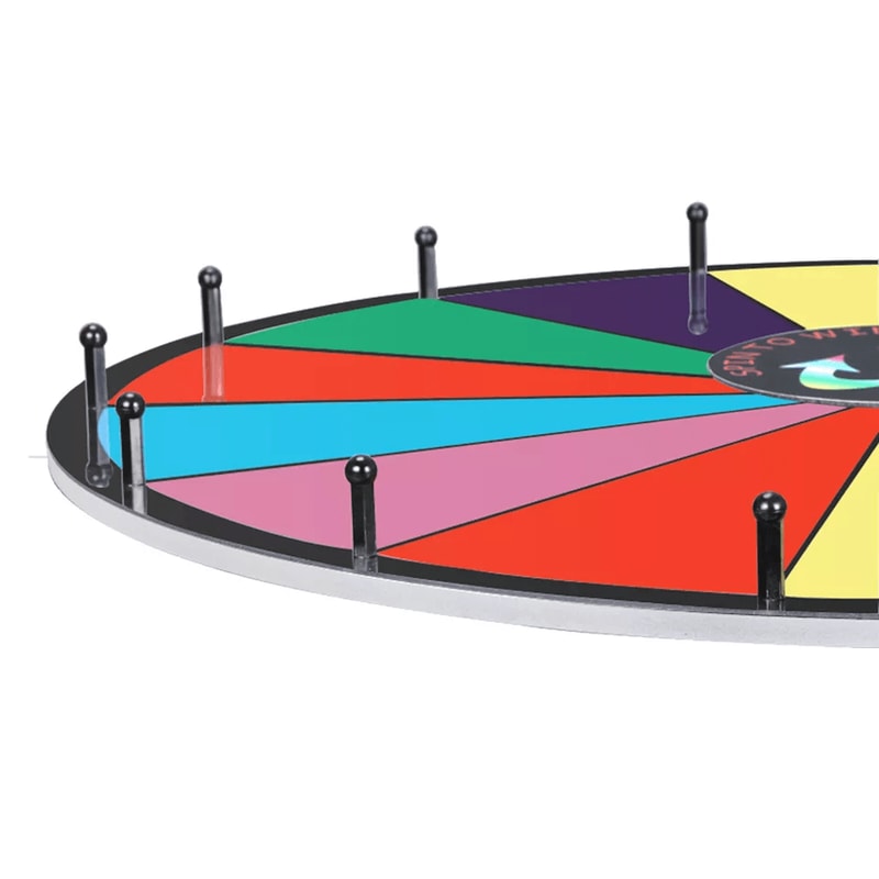 Durable Prize Wheel With Slots Color Spinning Wheel W Adjustable Tripod Floor Stand Perfect For Pro 10