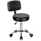 Swivel Salon Spa Stool Chair Adjustable Hydraulic Rolling Stool With Back Support 0
