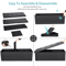 Black Leather Folding Storage Ottoman Bench Footrest Chest With Divider Ideal For Bedroom Living Ro 5