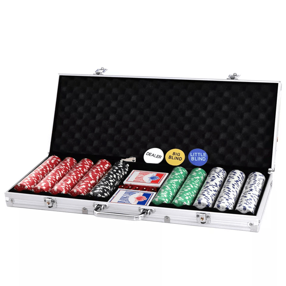 Texas Holdem Poker Chip Set With Aluminum Case Poker Chips For Blackjack And Casino Games 10