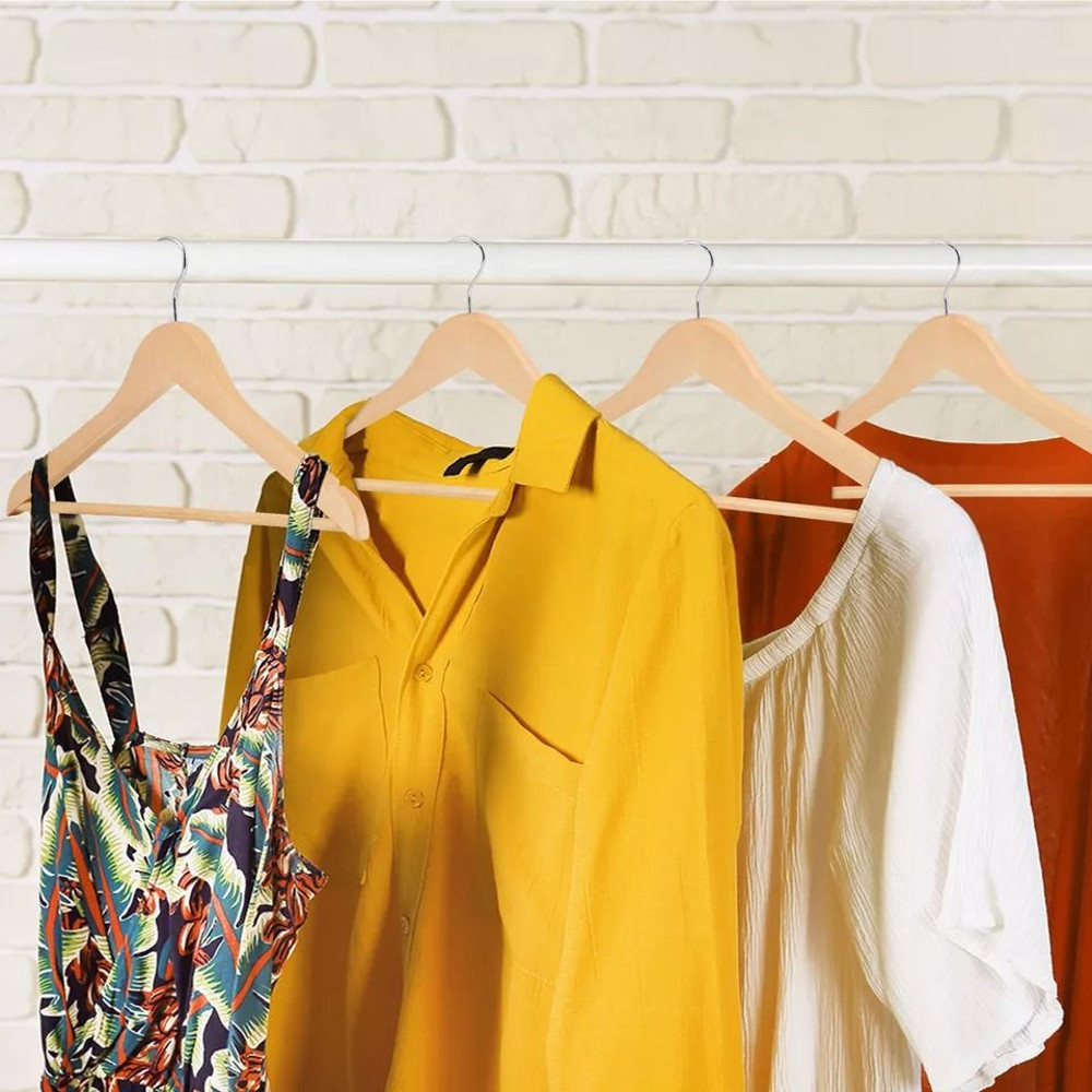 Premium Wooden Hangers NonSlip Coat  Clothes Hangers Swivel Hook Durable Natural Wood For Suits Jac 2