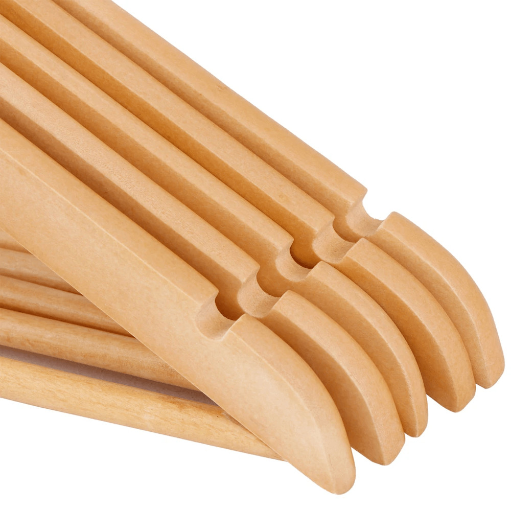 Premium Wooden Hangers NonSlip Coat  Clothes Hangers Swivel Hook Durable Natural Wood For Suits Jac 5