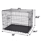 Metal Wire Dog Crate With Double Doors  Tray Foldable Pet Kennel For Medium Dogs 4