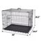 Metal Wire Dog Crate With Double Doors Tray Foldable Pet Kennel For Medium Dogs 4