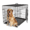 Metal Wire Dog Crate With Double Doors  Tray Foldable Pet Kennel For Medium Dogs 0