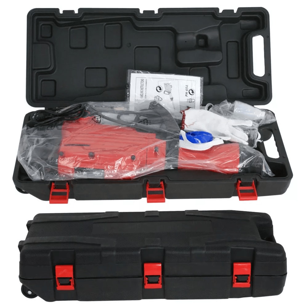 Powerful Electric Demolition Jack Hammer Heavy Duty Concrete Breaker Kit With Case Gloves For Cons 4