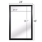 Rectangular Wall Mirror Bathroom Mirror Black PS Frame Vanity Mirror For Living Room Bedroom Or Off 19