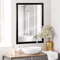 Rectangular Wall Mirror Bathroom Mirror Black PS Frame Vanity Mirror For Living Room Bedroom Or Off 8