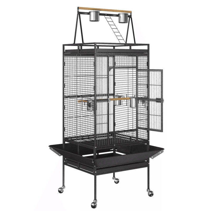 Large Bird Cage With Play Top Ideal For Parrots Finches Macaws And Cockatoos 0
