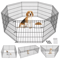 Dog Playpen Panels Foldable Exercise Pen Indoor Outdoor Pet Playpen Fence For Puppies Rabbits Ducks 0