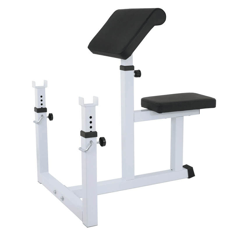 Adjustable Preacher Curl Bench Arm Curl Weight Bench For Strength Training  Muscle Building 0