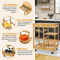 Rolling Kitchen Island Cart Wood Mobile Serving Cart With Storage For Home Restaurant 3