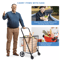 HeavyDuty Folding Shopping Cart Utility Cart With Wheels And Double Basket Portable Laundry Grocery 1