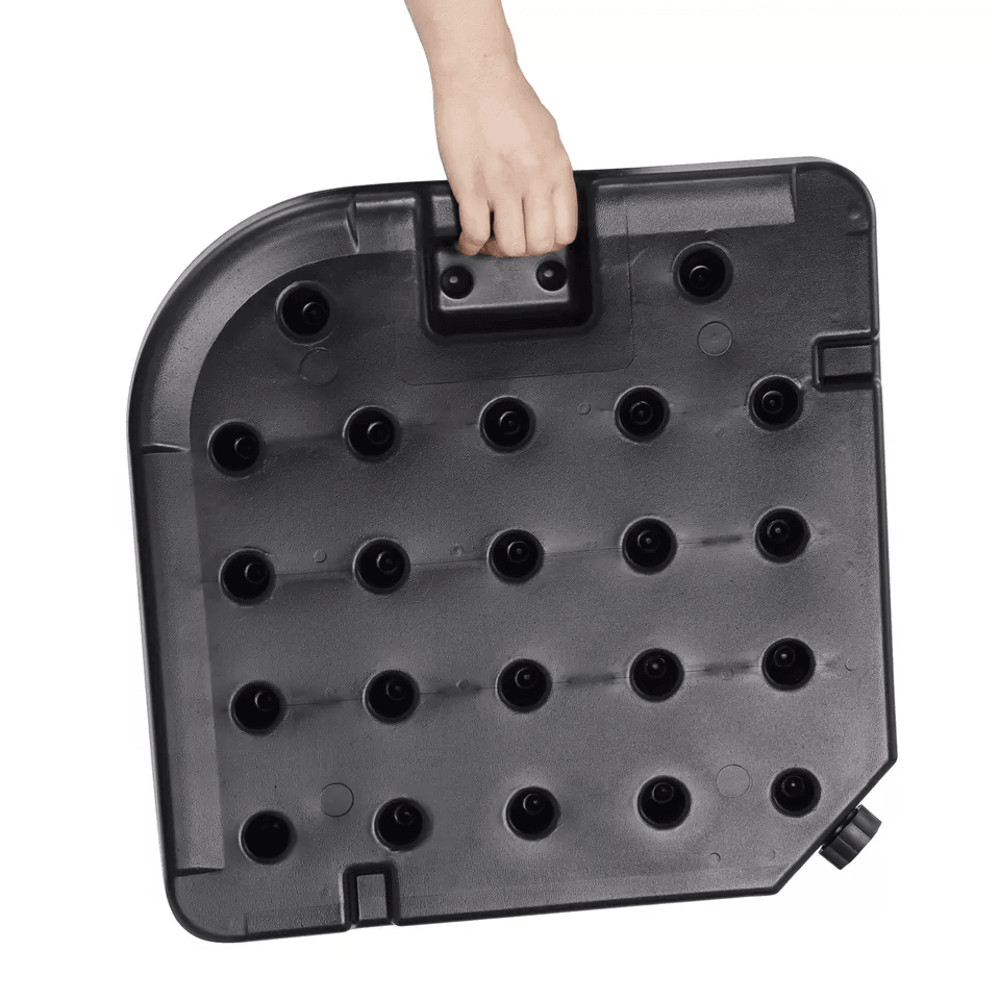 Heavy Duty 4 Piece Cantilever Offset Patio Umbrella Base Stand Square Plates For Secure Outdoor Sha 3