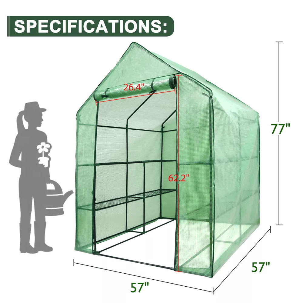 WalkIn Mini Greenhouse With 8 Shelves Portable Garden Planter House 5