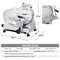 Professional Electric Meat Slicer Stainless Steel Blade Deli Food Slicer For Home Kitchen Adjustabl 16