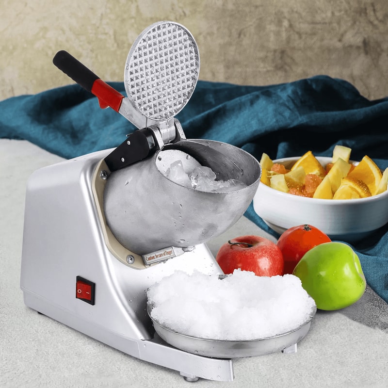 Electric Ice Crusher Stainless Steel Snow Cone Maker HeavyDuty Ice Shaver Machine For Home Bar Rest 2