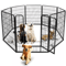 Metal Dog Playpen Pet Fence Portable Puppy Exercise Pen For Indoor Outdoor Use Foldable Panel Heav 0