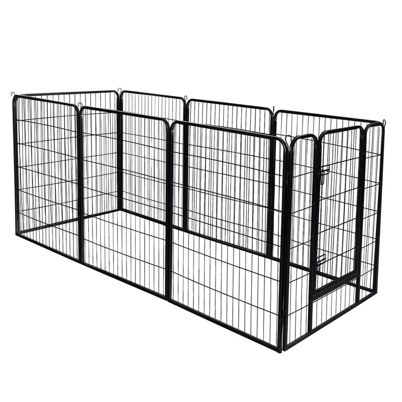 Metal Dog Playpen Pet Fence Portable Puppy Exercise Pen For Indoor Outdoor Use Foldable Panel Heav 7