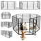 Metal Dog Playpen Pet Fence Portable Puppy Exercise Pen For Indoor Outdoor Use Foldable Panel Heav 1