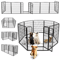 Metal Dog Playpen Pet Fence Portable Puppy Exercise Pen For Indoor Outdoor Use Foldable Panel Heav 1