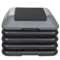 Adjustable Aerobic Stepper Exercise Workout Step Platform With Riser Grey HighDensity SlipResistant 5