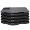 Adjustable Aerobic Stepper Exercise Workout Step Platform With Riser Grey HighDensity SlipResistant 7