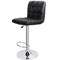 Adjustable Swivel Bar Stools With PU Leather Backrest Black Counter Chairs For Home Bar 2