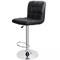 Adjustable Swivel Bar Stools With PU Leather Backrest Black Counter Chairs For Home Bar 2