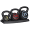 Kettlebell Set With Storage Rack Weights For Home Gym Strength Training FullBody Workouts 0