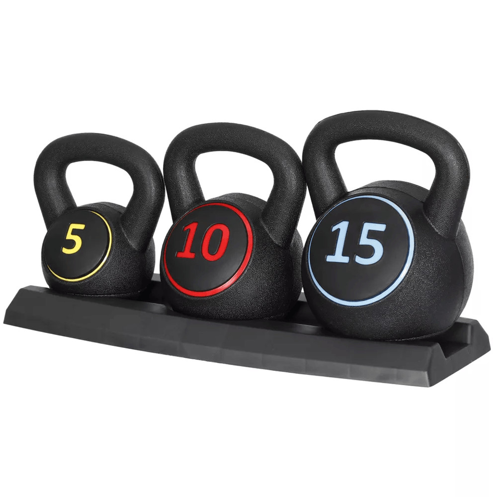 Kettlebell Set With Storage Rack Weights For Home Gym Strength Training  FullBody Workouts 9