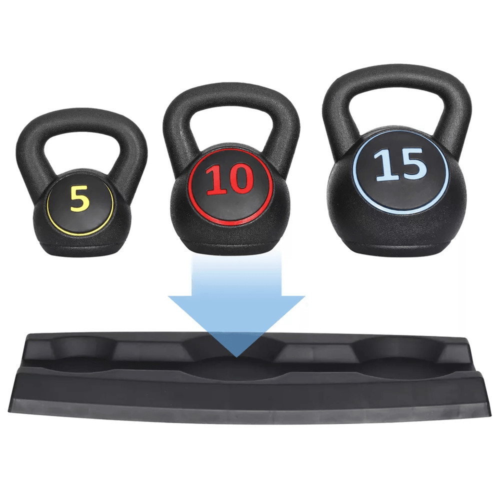 Kettlebell Set With Storage Rack Weights For Home Gym Strength Training  FullBody Workouts 8