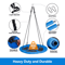 Blue Saucer Tree Swing Set For Kids Outdoor Flying Swing Seat With Hanging Ropes Adjustable Rope He 2
